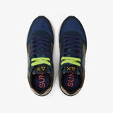 SUN68 Sneaker uomo in suede e nylon blu e marrone