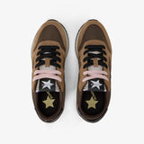 SUN68 Sneaker donna in nylon e suede marrone