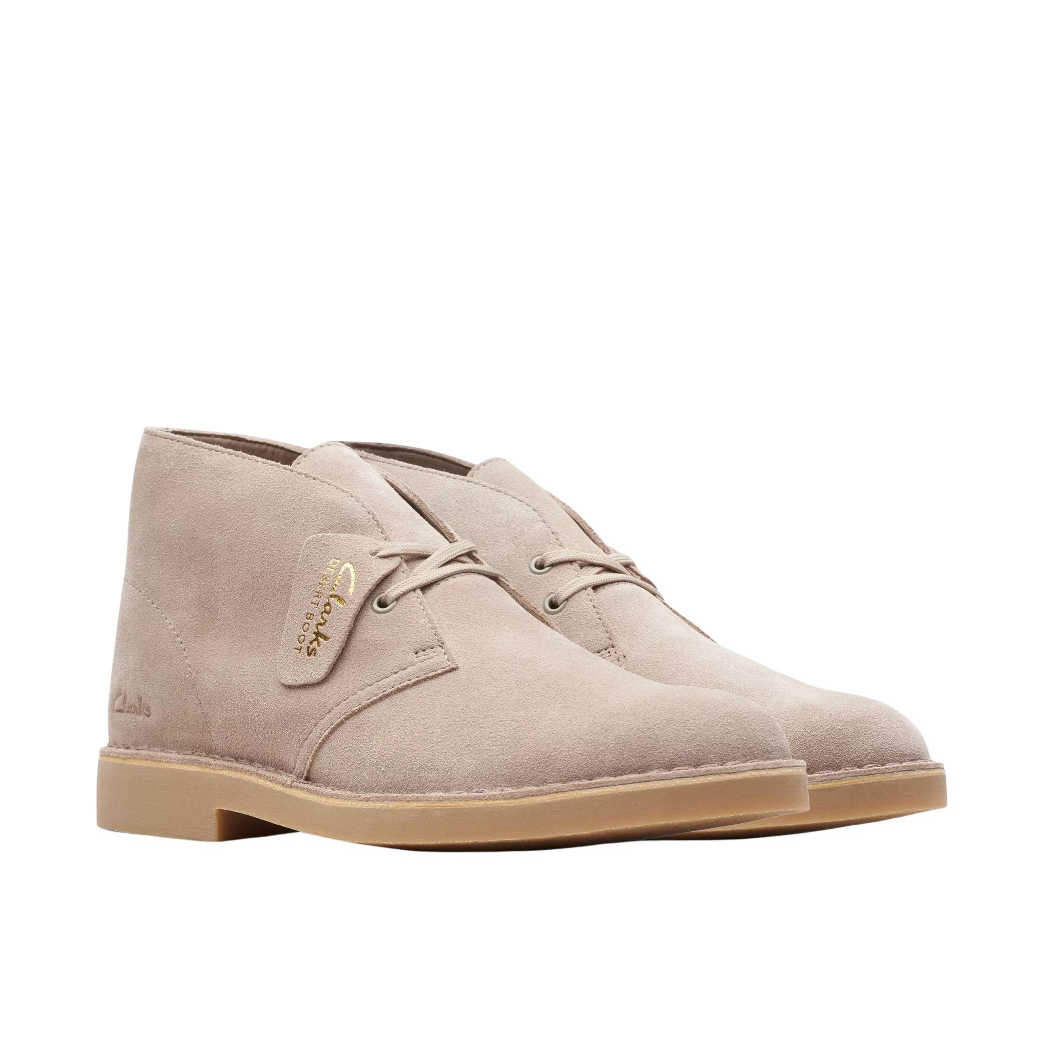 CLARKS stivaletto uomo pelle trattata camoscio sabbia