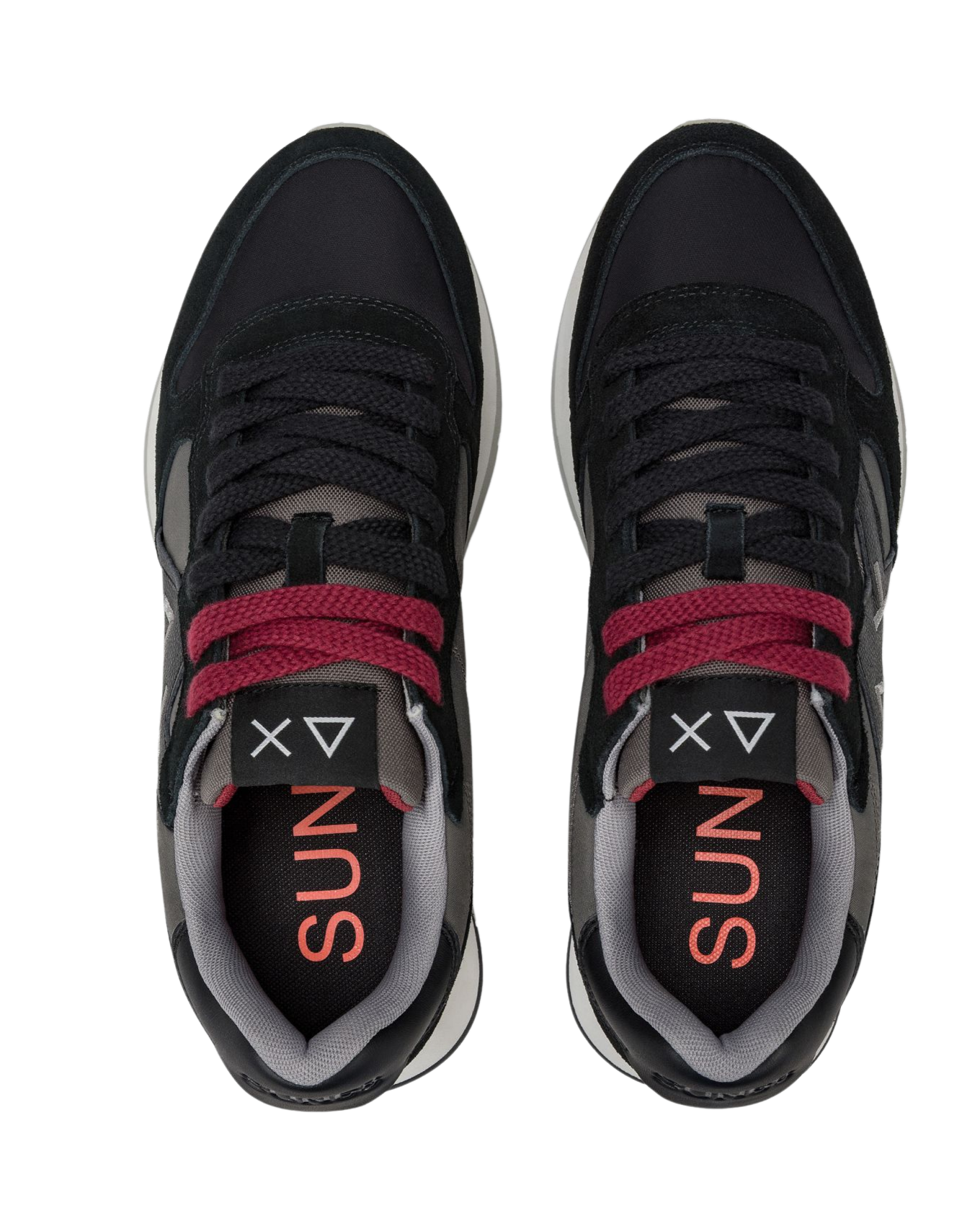 SUN68 Sneakers uomo in suede e tela nero