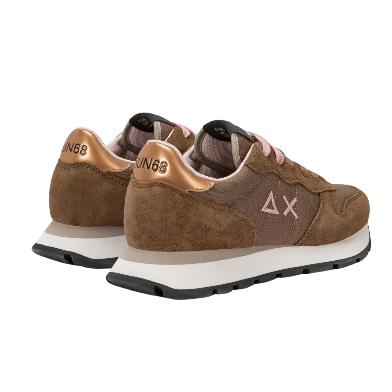 SUN68 Sneaker donna in tela e suede gonfietto volpe