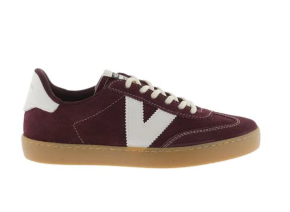 VICTORIA Sneaker donna in suede bordeaux