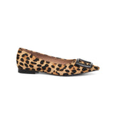 BIBI LOU Ballerina donna in cavallino animalier con accessorio nero