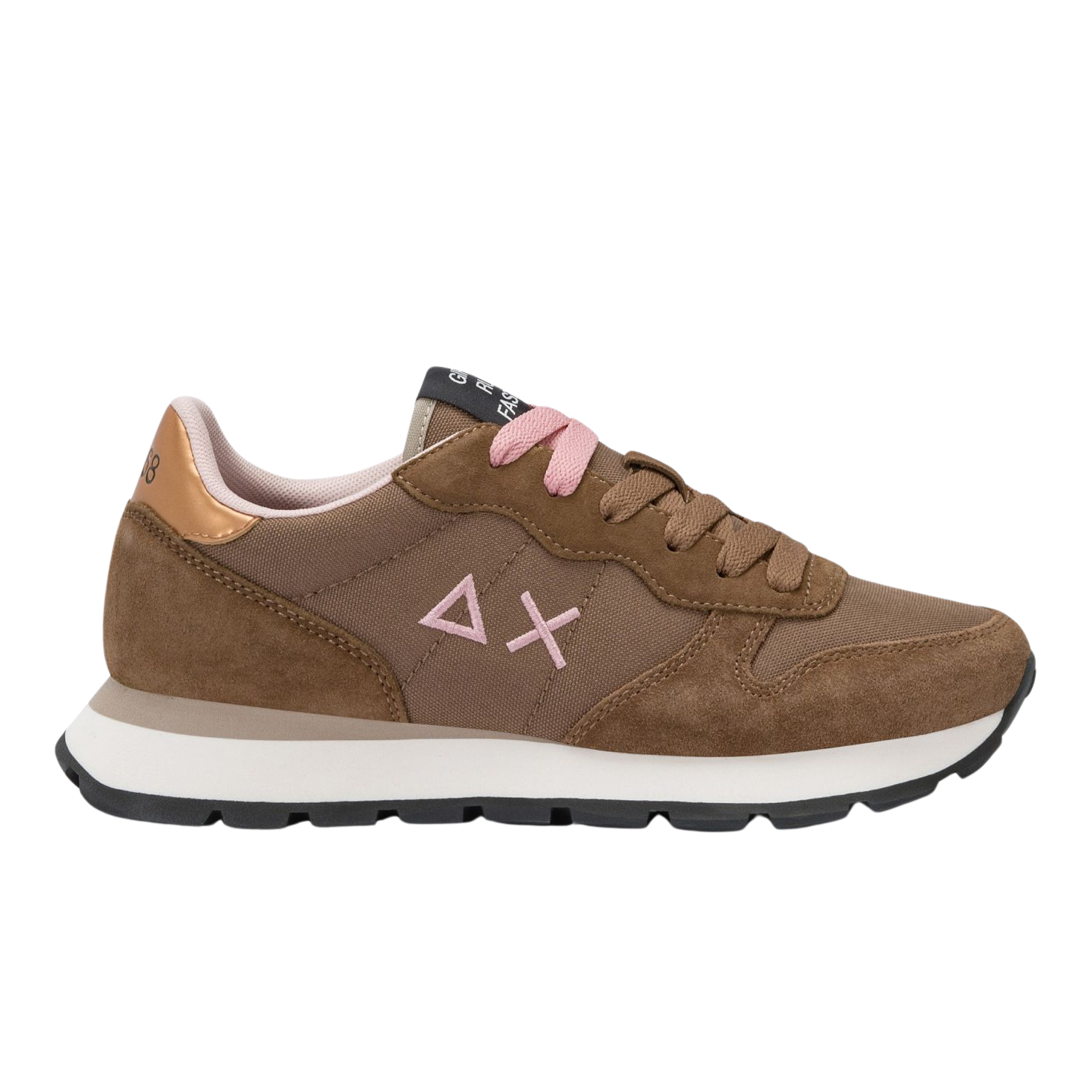 SUN68 Sneaker donna in tela e suede gonfietto volpe