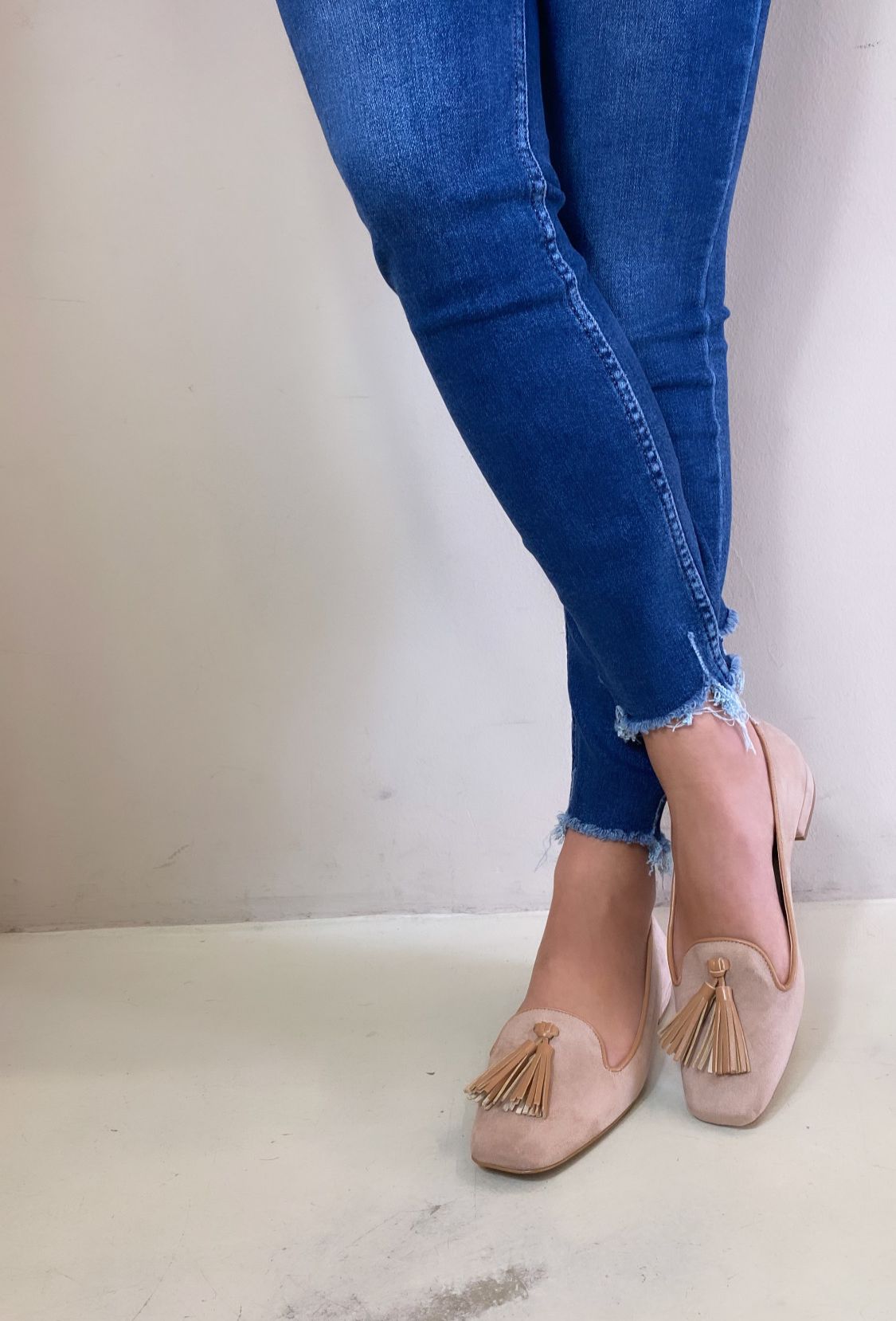 Bottega Lotti Slipper Nude con nappine Beige