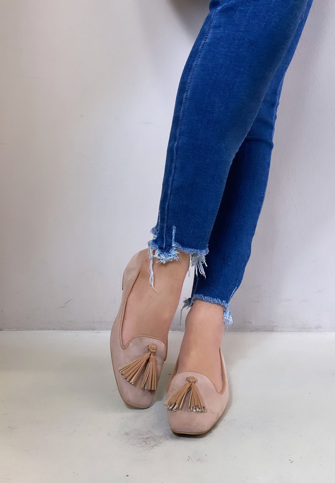 Bottega Lotti Slipper Nude con nappine Beige