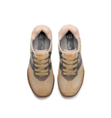 Kehnoo Sneaker donna in suede beige e sabbia