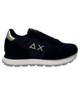 SUN68 Sneaker Ally gold silver da donna in nylon nero