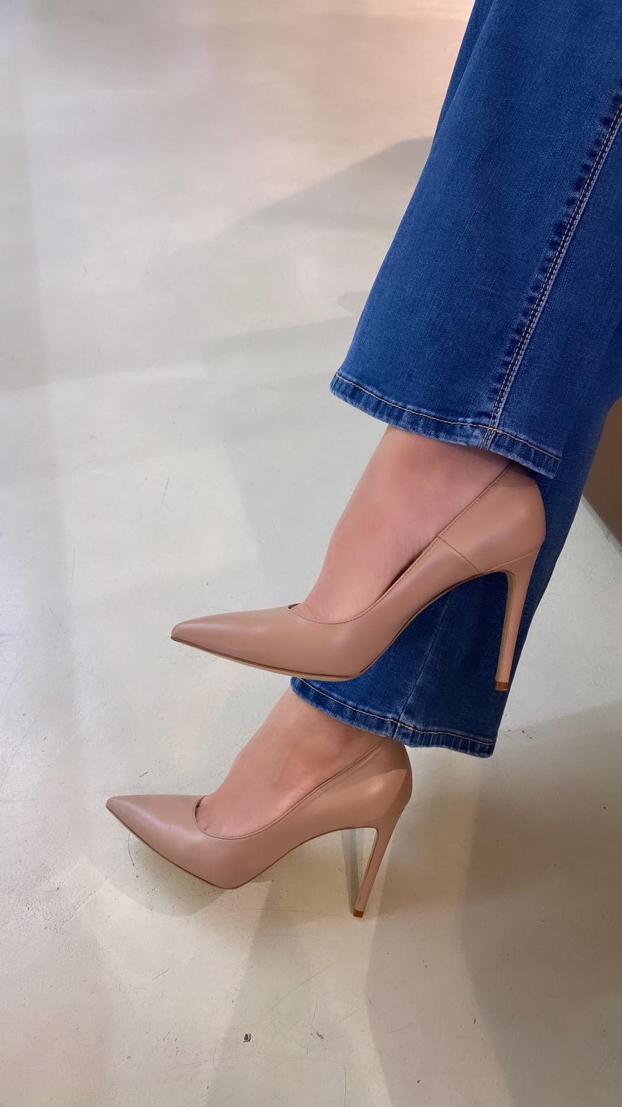 Temy Dècolletè con Tacco 9 cm in Nappa Skin
